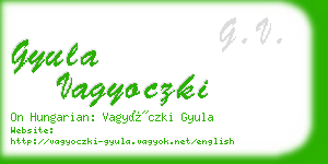 gyula vagyoczki business card